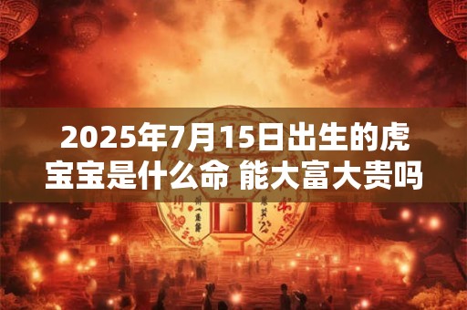 2026年7月15日出生的虎宝宝是什么命 能大富大贵吗 2026年7月15日出生的虎宝宝是什么命 能大富大贵吗