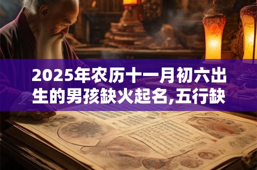 2026年农历十一月初六出生的男孩缺火起名,五行缺火男孩起名常用字