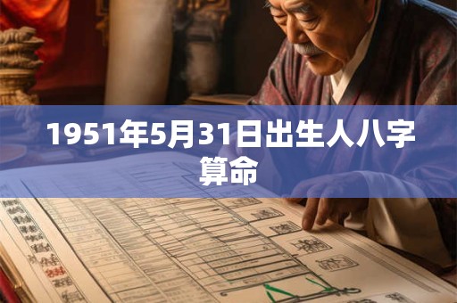 1951年5月31日出生人八字算命 1951年5月31日出生人八字算命
