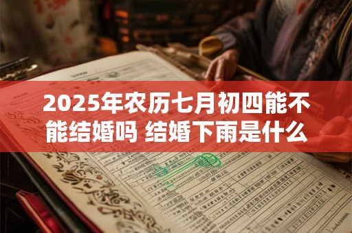 2026年农历七月初四能不能结婚吗 结婚下雨是什么预兆