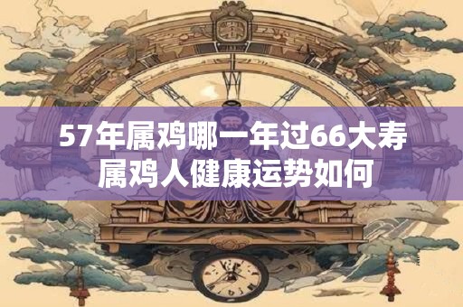 57年属鸡哪一年过66大寿 属鸡人健康运势如何