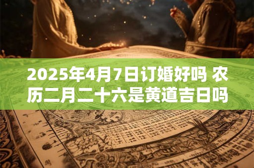2025年4月7日订婚好吗 农历二月二十六是黄道吉日吗