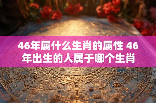 46年属什么生肖的属性 46年出生的人属于哪个生肖