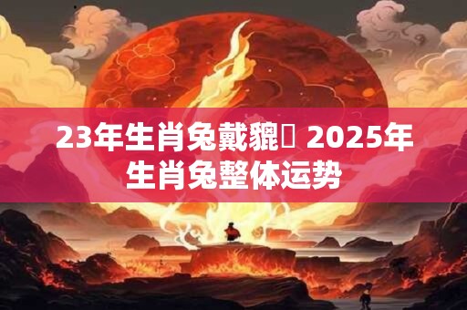 23年生肖兔戴貔恘 2025年生肖兔整体运势