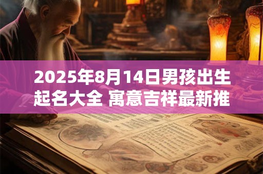 2025年8月14日男孩出生起名大全 寓意吉祥最新推荐! 2025年8月14日男孩出生起名大全 寓意吉祥最新推荐!