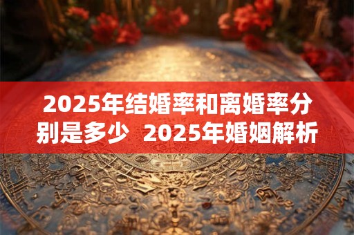 2025年结婚率和离婚率分别是多少  2025年婚姻解析报告