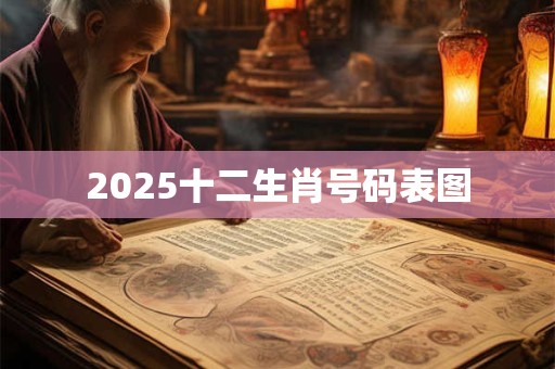 2025十二生肖号码表图
