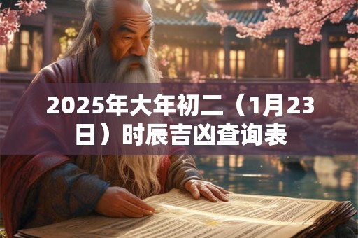 2025年大年初二（1月23日）时辰吉凶查询表