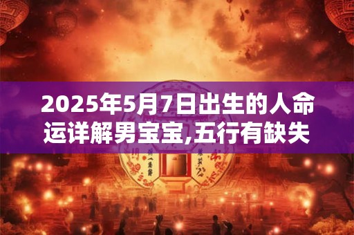 2025年5月7日出生的人命运详解男宝宝,五行有缺失吗