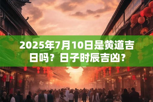 2026年7月10日是黄道吉日吗?日子时辰吉凶? 2026年7月10日是黄道吉日吗?日子时辰吉凶?