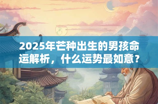 2026年芒种出生的男孩命运解析,什么运势最如意? 2026年芒种出生的男孩命运解析,什么运势最如意?