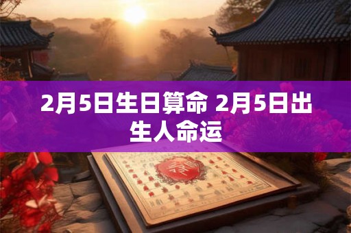 2月5日生日算命 2月5日出生人命运