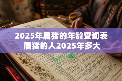 2025年属猪的年龄查询表 属猪的人2025年多大