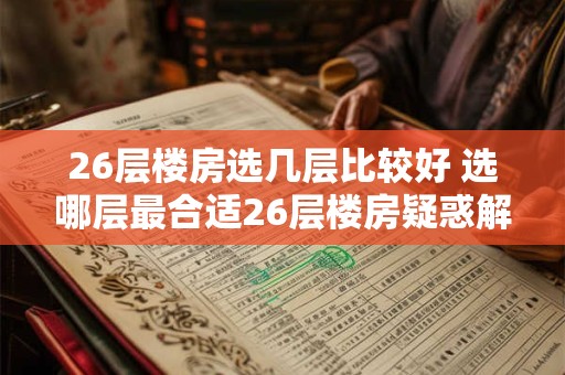 26层楼房选几层比较好 选哪层最合适26层楼房疑惑解答
