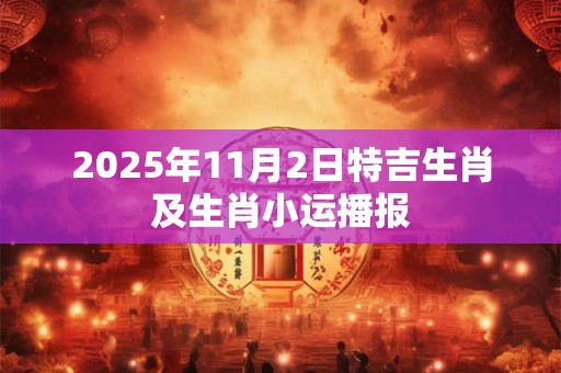 2025年11月2日特吉生肖及生肖小运播报