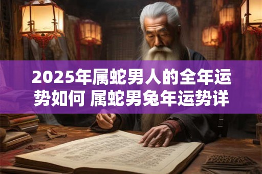 2025年属蛇男人的全年运势如何 属蛇男兔年运势详解