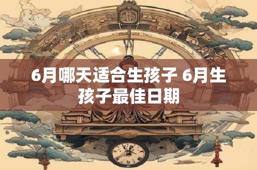6月哪天适合生孩子 6月生孩子最佳日期