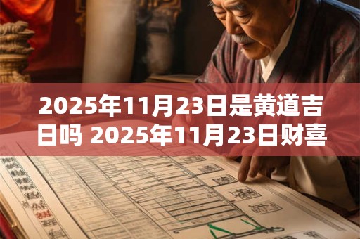 2025年11月23日是黄道吉日吗 2025年11月23日财喜神方位