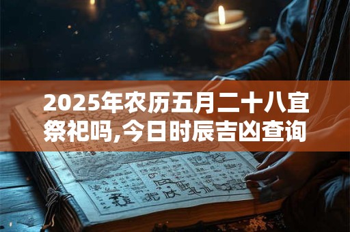 2025年农历五月二十八宜祭祀吗,今日时辰吉凶查询