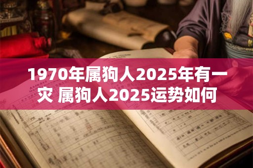 1970年属狗人2025年有一灾 属狗人2025运势如何