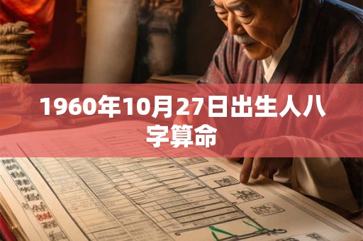 1960年10月27日出生人八字算命 1960年10月27日出生人八字算命