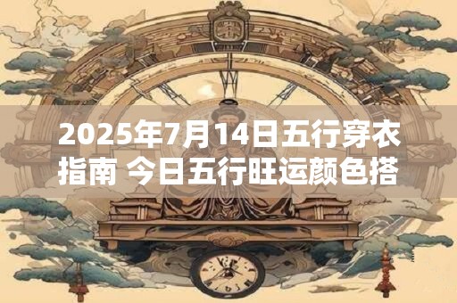 2025年7月14日五行穿衣指南 今日五行旺运颜色搭配 2025年7月14日五行穿衣指南 今日五行旺运颜色搭配