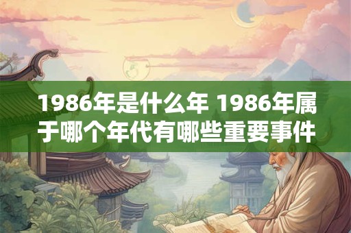 1986年是什么年 1986年属于哪个年代有哪些重要事件发生