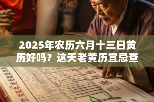 2025年农历六月十三日黄历好吗?这天老黄历宜忌查询 2025年农历六月十三日黄历好吗?这天老黄历宜忌查询
