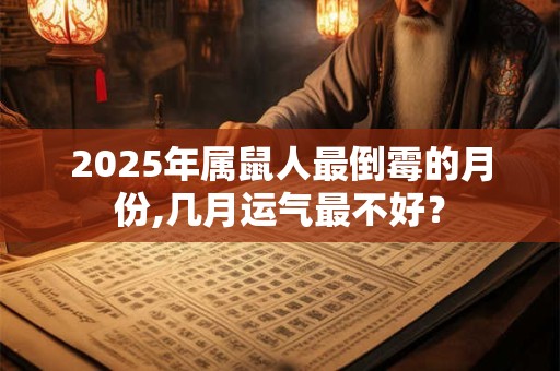 2025年属鼠人最倒霉的月份,几月运气最不好? 2025年属鼠人最倒霉的月份,几月运气最不好?