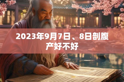 2023年9月7日、8日剖腹产好不好
