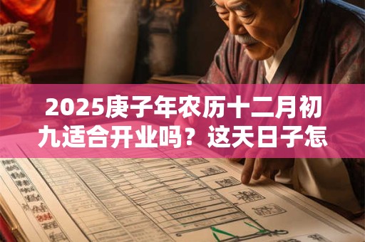 2025庚子年农历十二月初九适合开业吗？这天日子怎么样