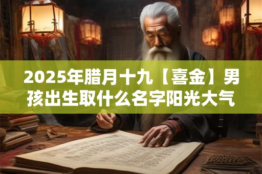 2026年腊月十九【喜金】男孩出生取什么名字阳光大气？