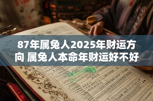 87年属兔人2025年财运方向 属兔人本命年财运好不好