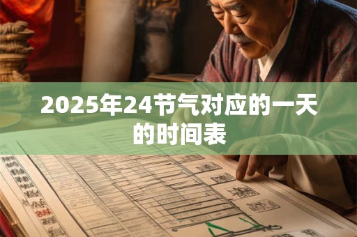 2025年24节气对应的一天的时间表