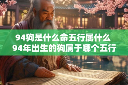 94狗是什么命五行属什么 94年出生的狗属于哪个五行命运如何