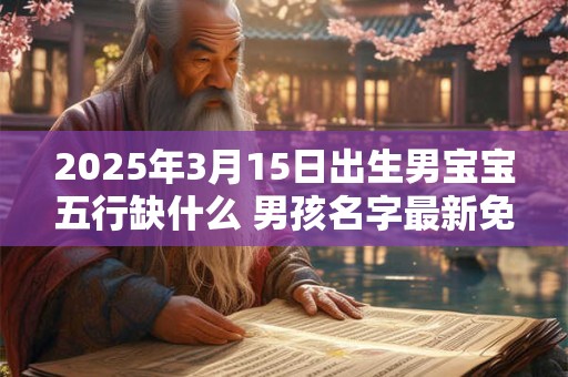 2025年3月15日出生男宝宝五行缺什么 男孩名字最新免费版 2025年3月15日出生男宝宝五行缺什么 男孩名字最新免费版