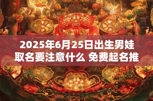 2025年6月25日出生男娃取名要注意什么 免费起名推荐