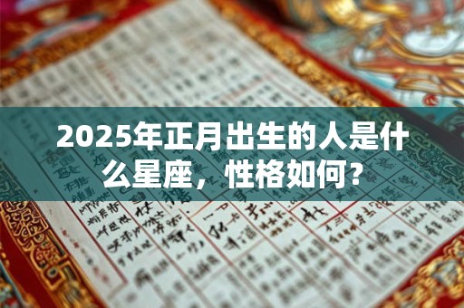 2026年正月出生的人是什么星座，性格如何？