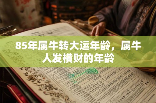 85年属牛转大运年龄,属牛人发横财的年龄 85年属牛转大运年龄,属牛人发横财的年龄