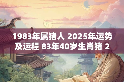 1983年属猪人 2025年运势及运程 83年40岁生肖猪 2025年每月运势
