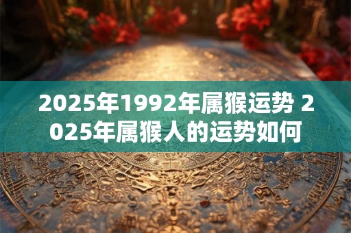 2026年1992年属猴运势 2026年属猴人的运势如何 2026年1992年属猴运势 2026年属猴人的运势如何
