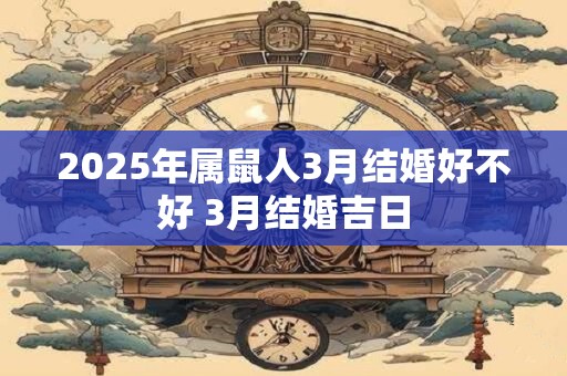 2025年属鼠人3月结婚好不好 3月结婚吉日
