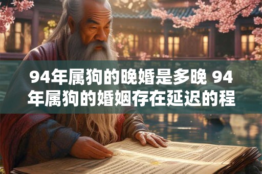 94年属狗的晚婚是多晚 94年属狗的婚姻存在延迟的程度是多少