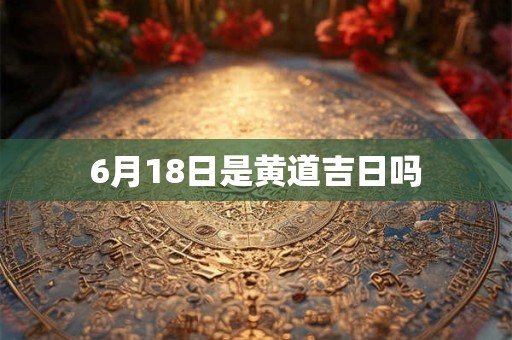6月18日是黄道吉日吗