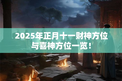 2025年正月十一财神方位与喜神方位一览！
