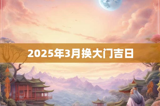 2025年3月换大门吉日