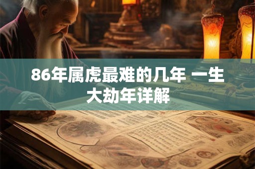86年属虎最难的几年 一生大劫年详解