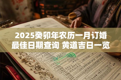 2025癸卯年农历一月订婚最佳日期查询 黄道吉日一览表