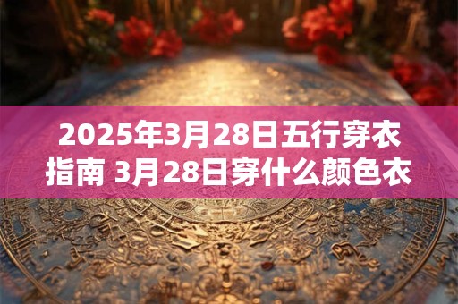2026年3月28日五行穿衣指南 3月28日穿什么颜色衣服 2026年3月28日五行穿衣指南 3月28日穿什么颜色衣服