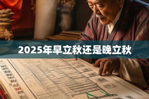 2025年早立秋还是晚立秋